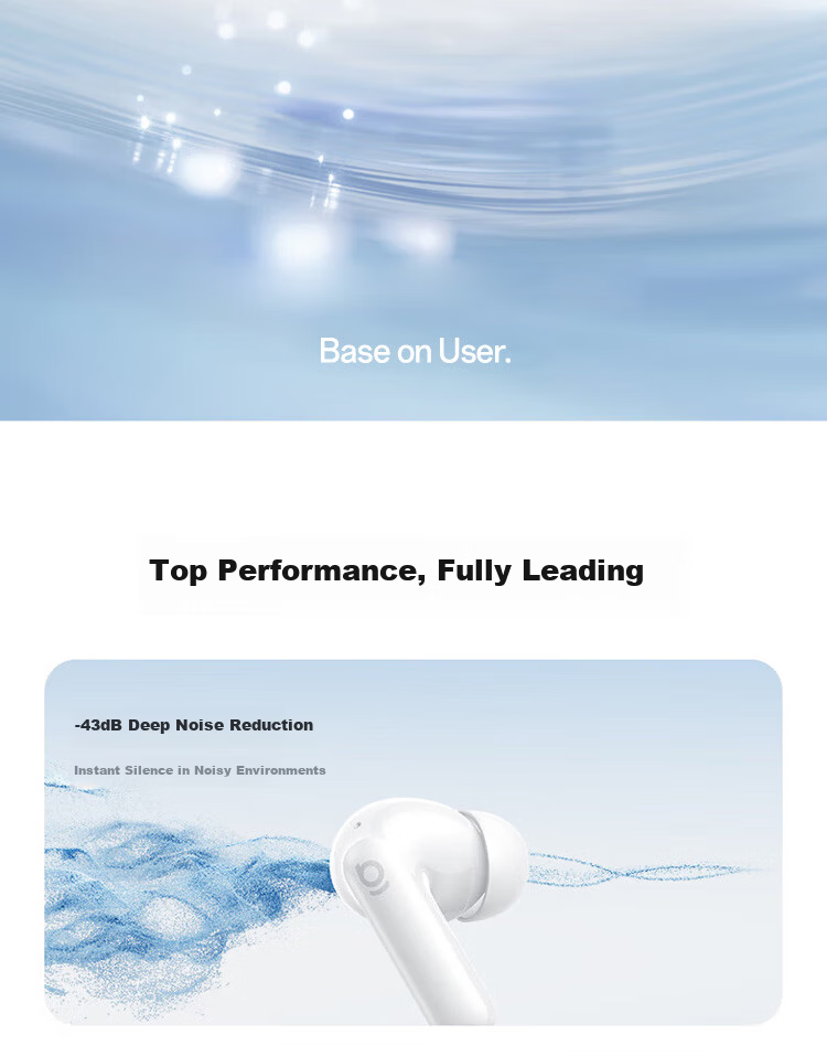 BASEUS BP1 NC In-Ear True Wireless Bluetooth Earphones Deep Noise Cancellation Long Battery Life Custom Touch Control Compatible with Apple iPhone 17 Huawei Vivo Phones Gift 3