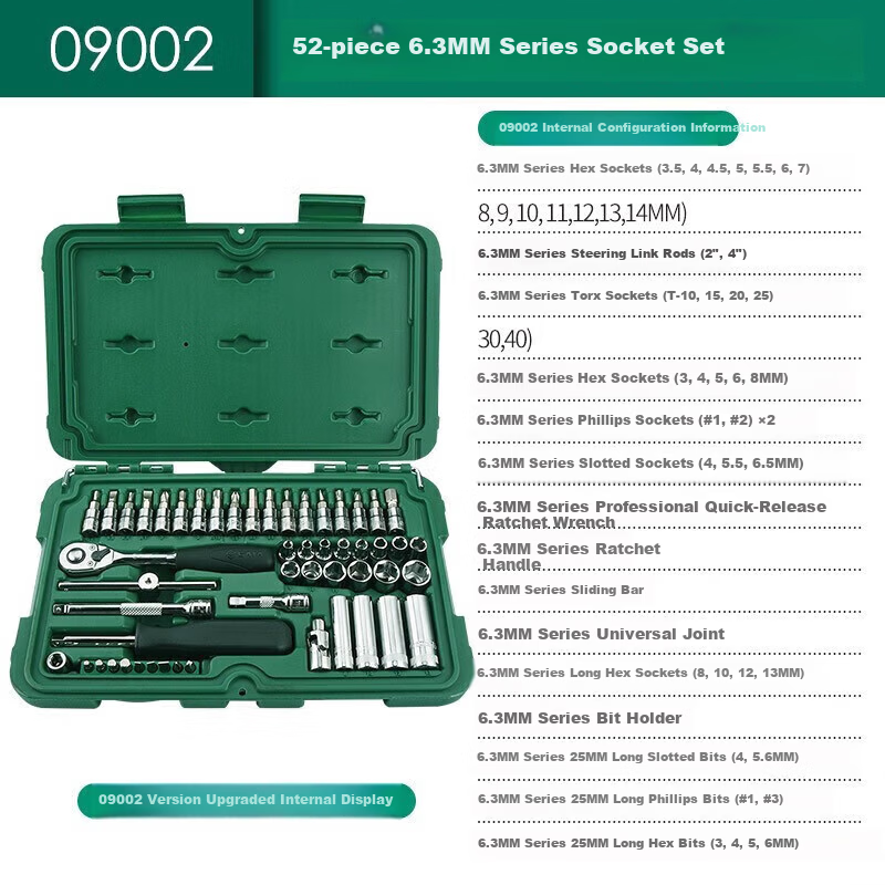 SATA 52-Piece Mini Ratchet Wrench Auto Repair Socket Set 09002 (Various Sizes Available)