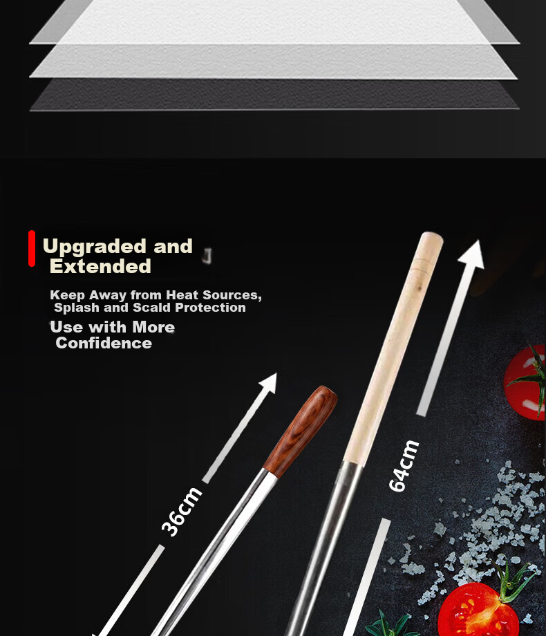 Jinwanfu Stainless Steel Commercial Cooking Wok Ladle Chef's Wooden Handle 8 Liang Hand Ladle 1 Piece 5