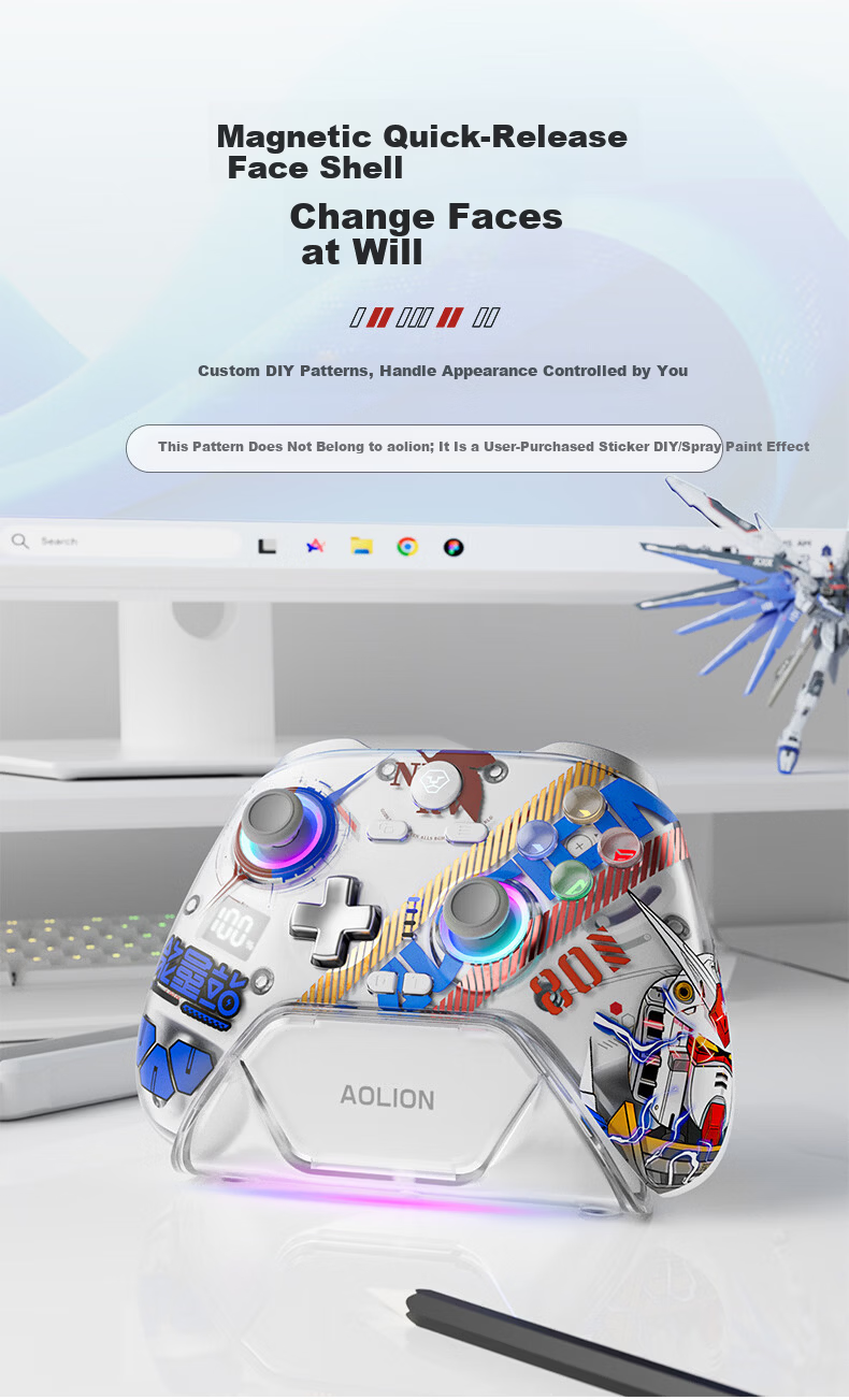 Aolion K30 Gaming Controller Layout Switch PC Steam Dual Trigger Switch 2nd Gen NS Android iOS iPad Xbox-style Wireless Bluetooth Gamepad 19