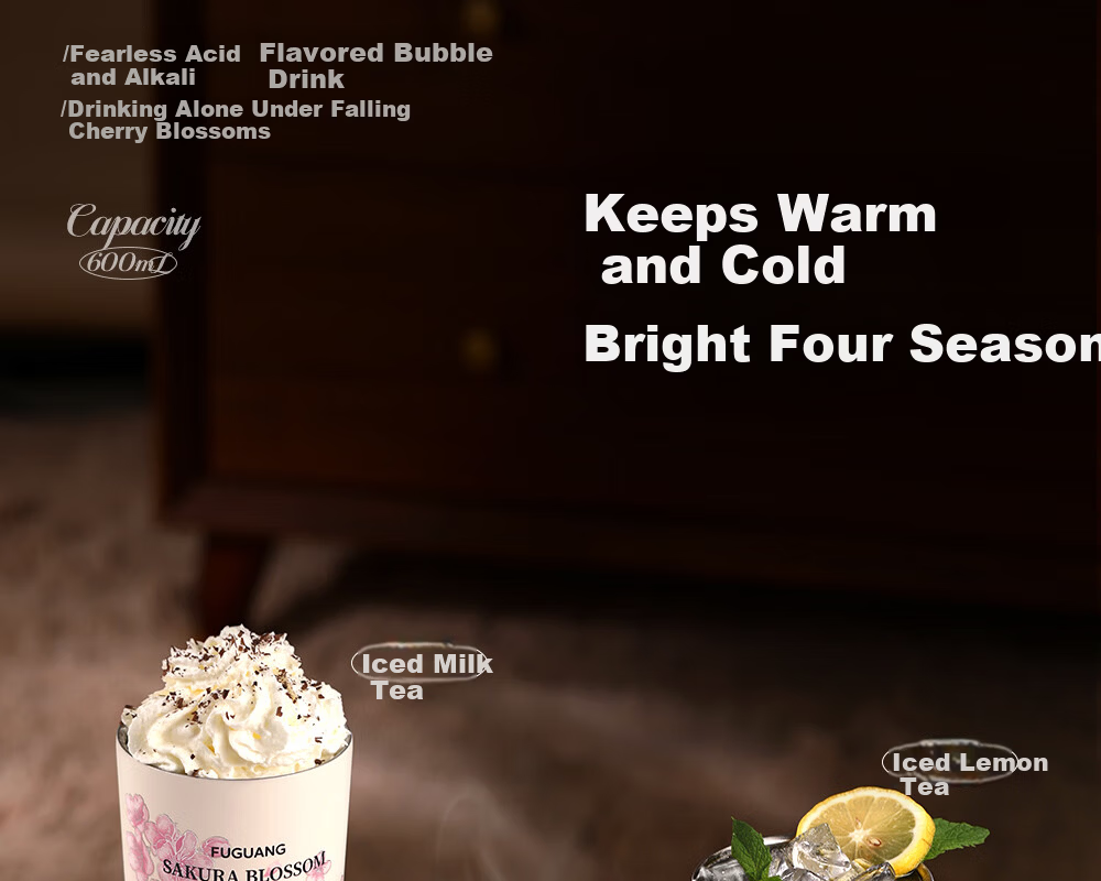 Fuguang Insulated Coffee Water Bottle for Women 316L Stainless Steel High-Quality Large Capacity Straw Car Travel Tea Cup Gift 12