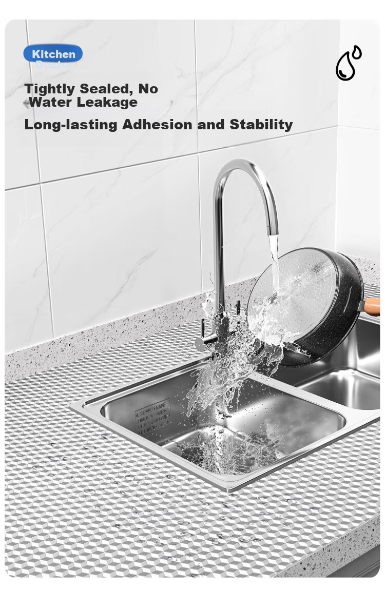 Washi Cabinet Oil-Proof Sticker High-Temperature Resistant Kitchen Stove Waterproof Aluminum Foil Self-Adhesive Thickened Orange Peel Texture 10*0.6m 14
