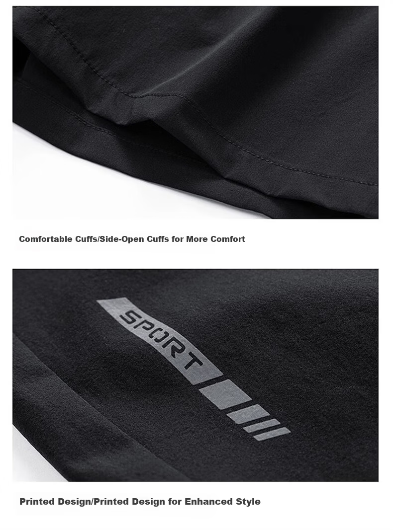 JEEP SPIRIT Men's Summer Ice Silk Cool Loose Fit Five-Point Shorts Lightweight Casual Sports Pants Black 5XL 10