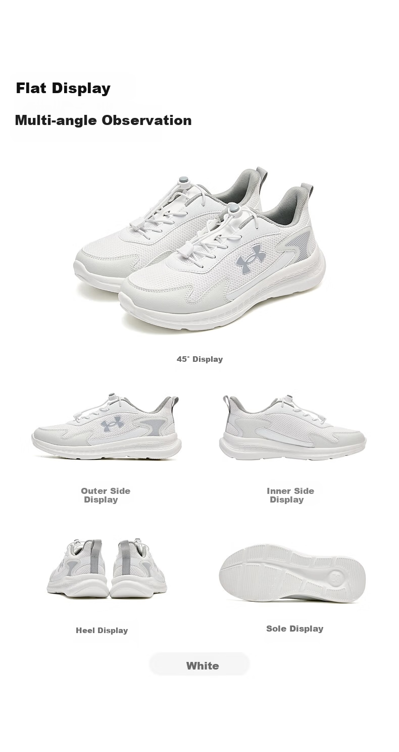 Under Armour Kids Speed Running Shoes Velcro Casual Running Shoes Boys Girls Autumn New Breathable Sneakers 11