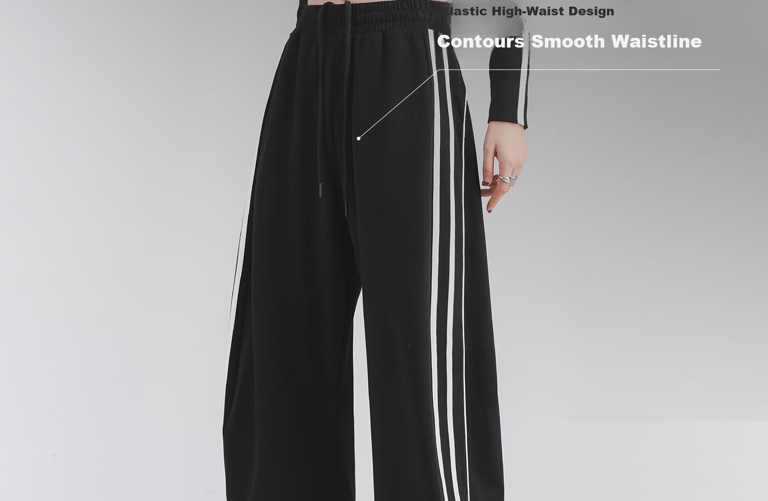 Kappa Women's Back-to-Back Sports Pants Spring New Striped Loose American Straight-Leg Trousers Simple Pants K0G42AK32D 9