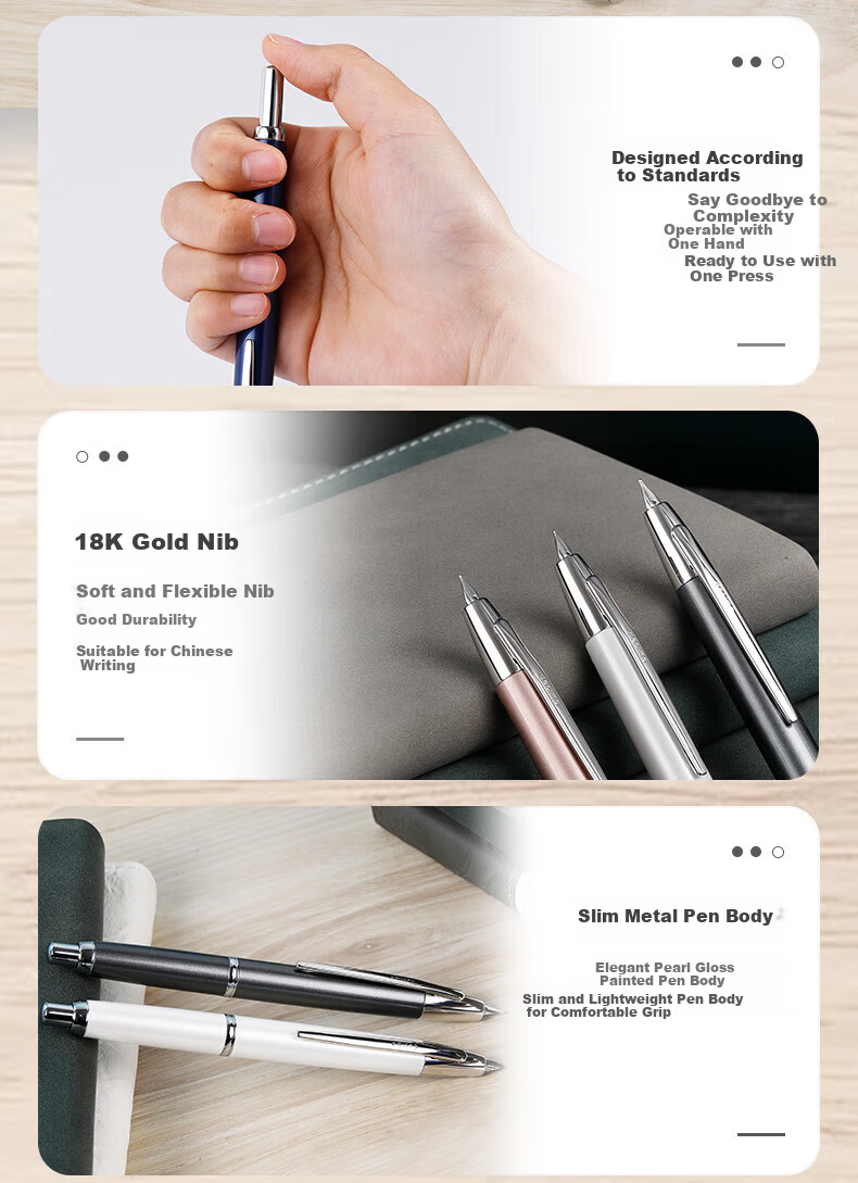 PILOT CAPLESS Retractable Fountain Pen Business Office Gift for Leaders Adult Pen (Dream Series) F Nib Black FCT-1500RR-F-B 3