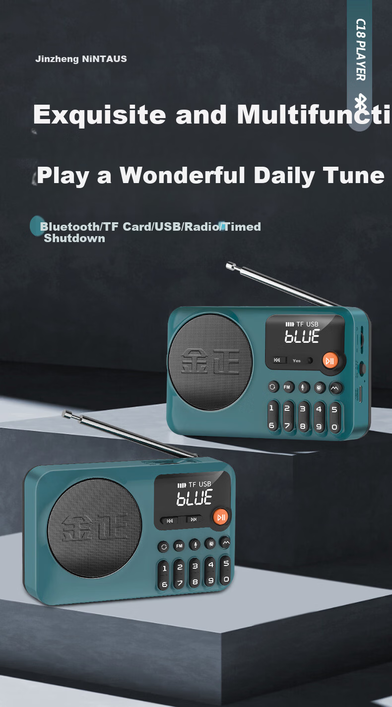 NINTAUS C38 Pure Radio, New Multi-Band Radio for Elderly, Mini Portable Small Full-Band Semiconductor Rechargeable Player, FM Tuner, Personal Radio for News 2