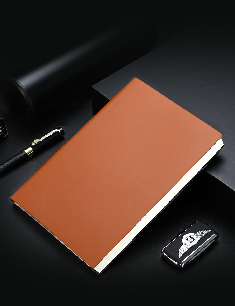 Jiaranheng 5-Pack A5 Business Notebooks, Stylish Simple Thick Soft Cover Leather Journal Diary Office Stationery for Work Meetings, Customizable 2
