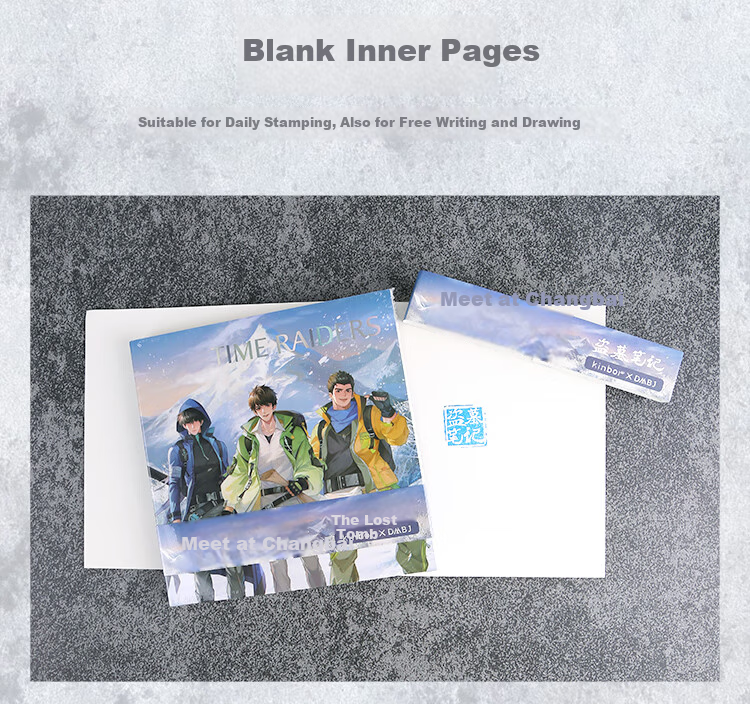 Kinbor Tomb Notes Ten Years of Wind and Snow Exclusive Illustrated Journal High-Quality Blank Pages 72-Sheet Notebook Diary Stamp Book DM0006 7
