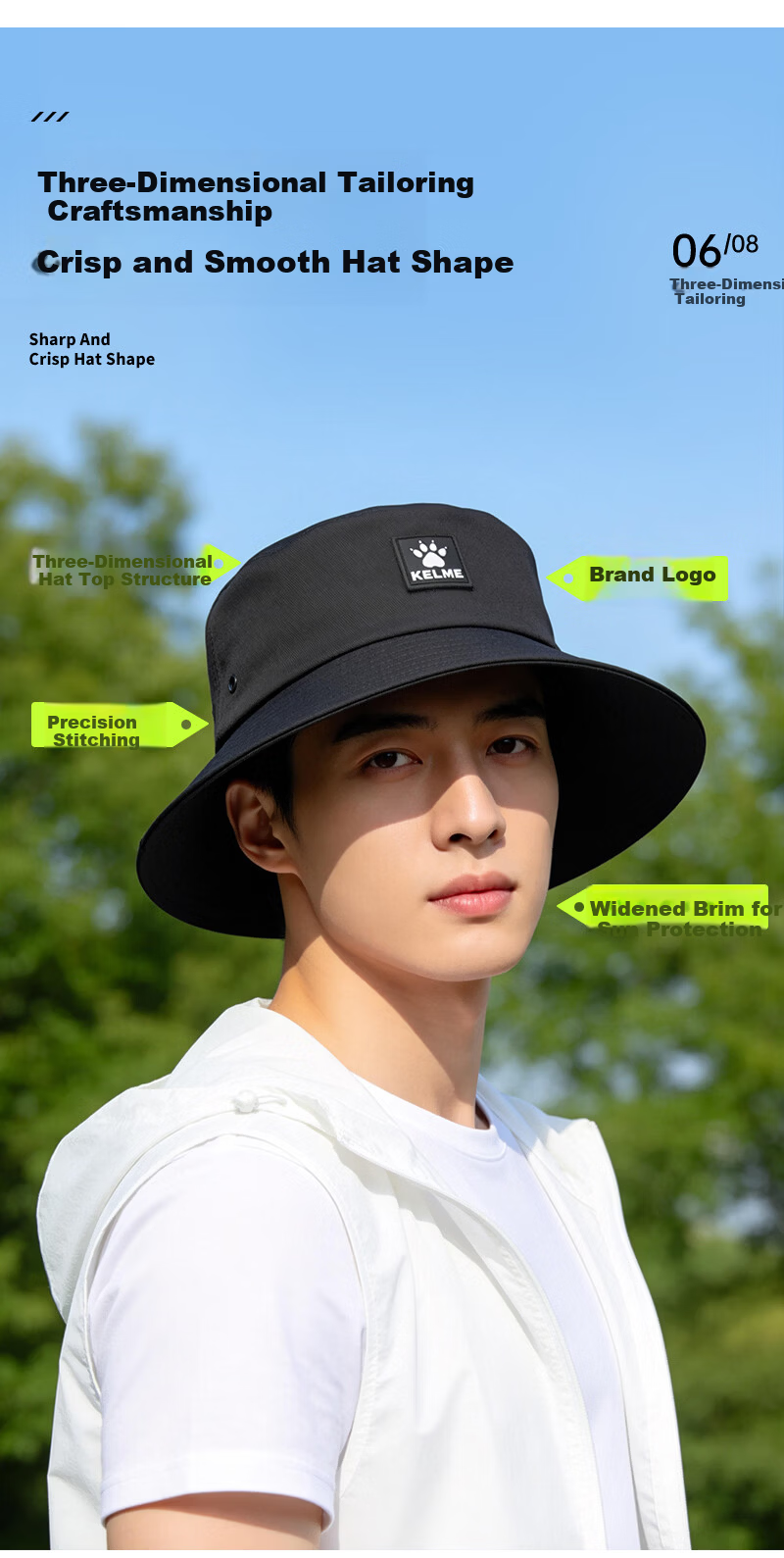 KELME Unisex Outdoor Full Face Sun Protection Fisherman Hat Casual Sunshade Cap for Hiking, Trekking, Couples Fishing Sun Hat 7