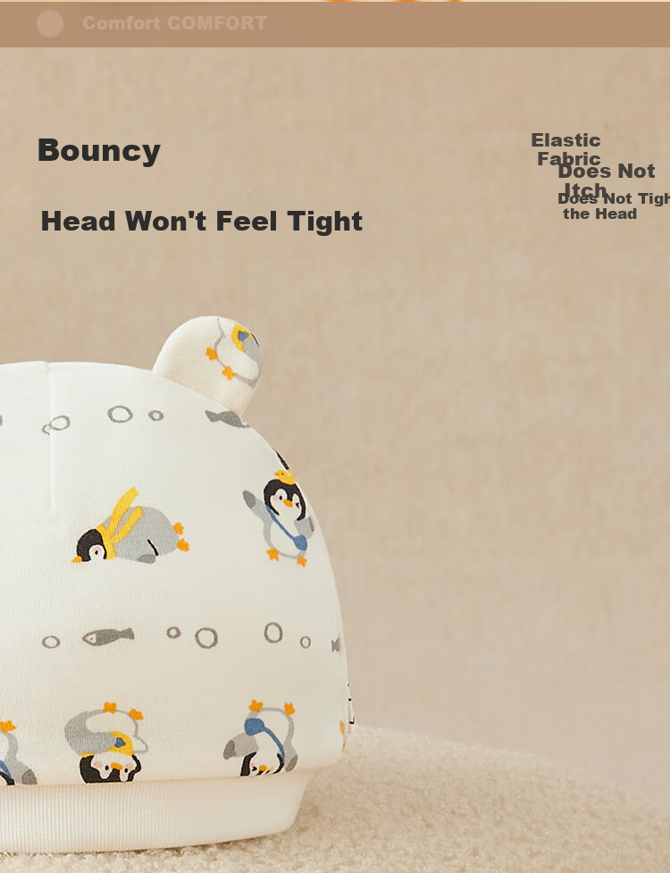 Balabala BalaOne Baby Hat Newborn Knit Printed Soft Skin-Friendly Cute Cap 5