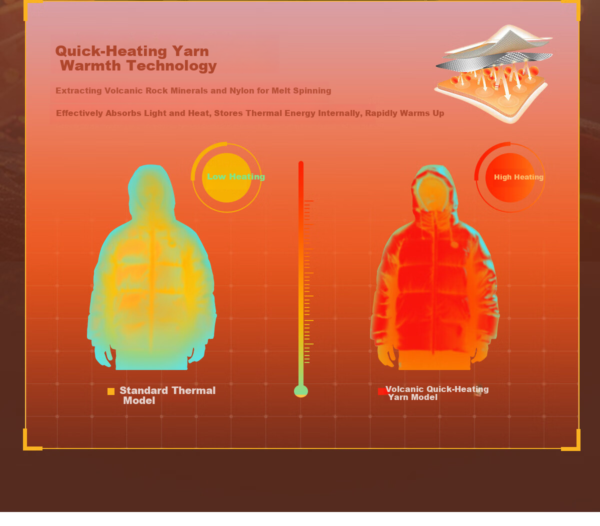 Panda Camel [Warm Pupu] Down Jacket Autumn Winter Ski Mountaineering Thickened Coat 9619X5 Phantom Black, XL 9