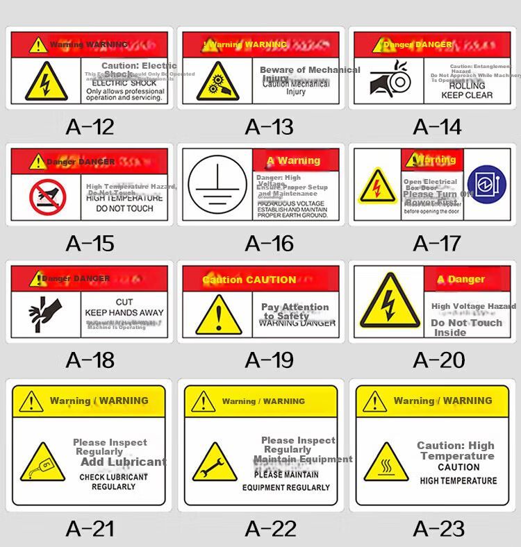 AimoHui Electric Hazard Warning Stickers 10pcs PVC Electric Danger Warning Labels 12cm x 12cm 1
