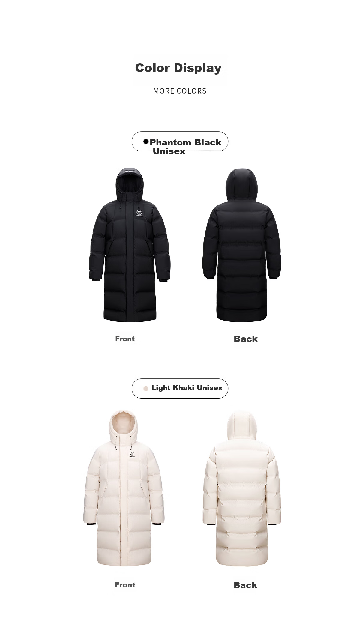 Panda Zhang Yuxi Outdoor Seamless Down Jacket Unisex Long Over-the-Knee Water-Repellent Warm Coat Autumn Winter New 29