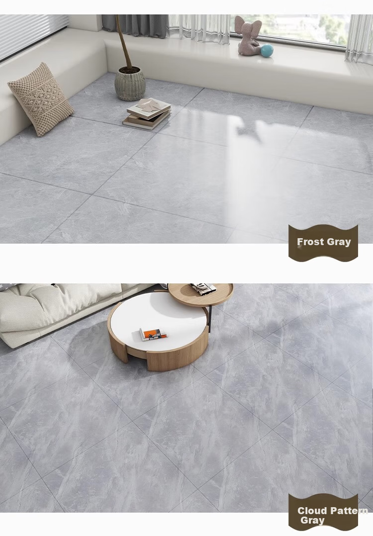 Washi PVC Self-Adhesive Waterproof Wear-Resistant Thickened Floor Sticker Frost Gray 1sqm 2pcs (80*80cm) 19