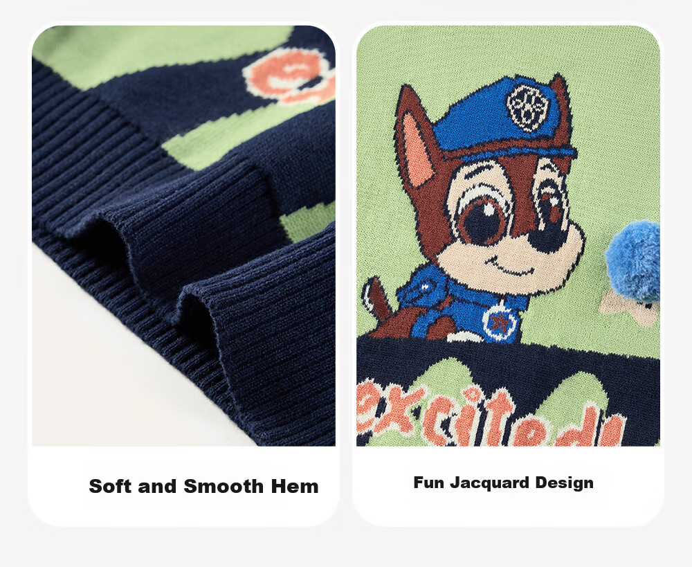 PAW PATROL Kids Vest Sweater New Year Autumn Winter Round Neck Knit Vest Boys Girls Outerwear Green 120 16