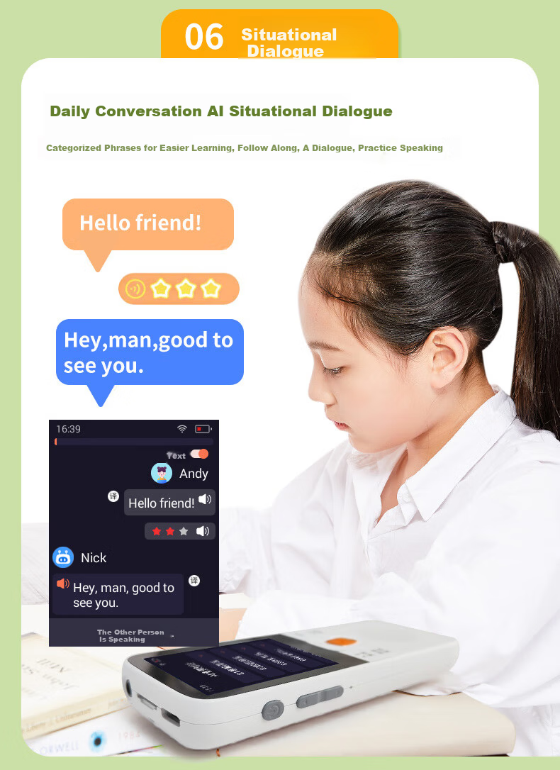Newman Smart Hearing Repeater English Portable Learning Machine Hearing Treasure DL180 MP3 White 64GB for Primary and Middle School Synchronized Textbook Oral Practice and Listening Training 8