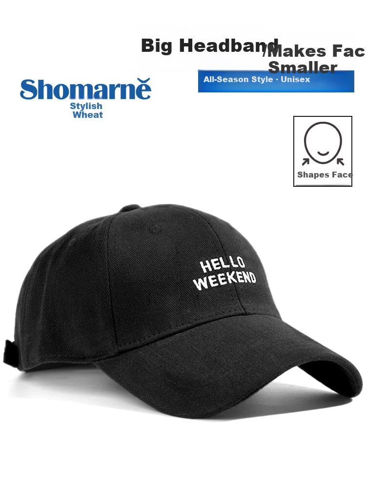 Xingmai Baseball Cap Unisex Spring Summer All-Season Sun Protection Large Head Circumference Duckbill Hat Slim Face Navy Blue XL One Size 2