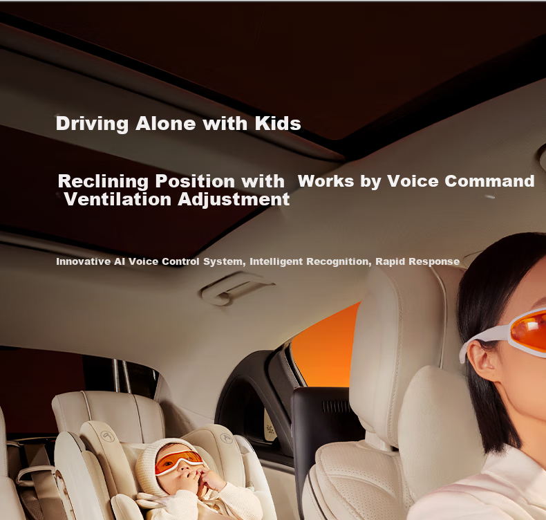 Welldon Smart LUX Child Safety Seat 0-7 Years i-Size Intelligent Ventilation AI Voice Rotation 10