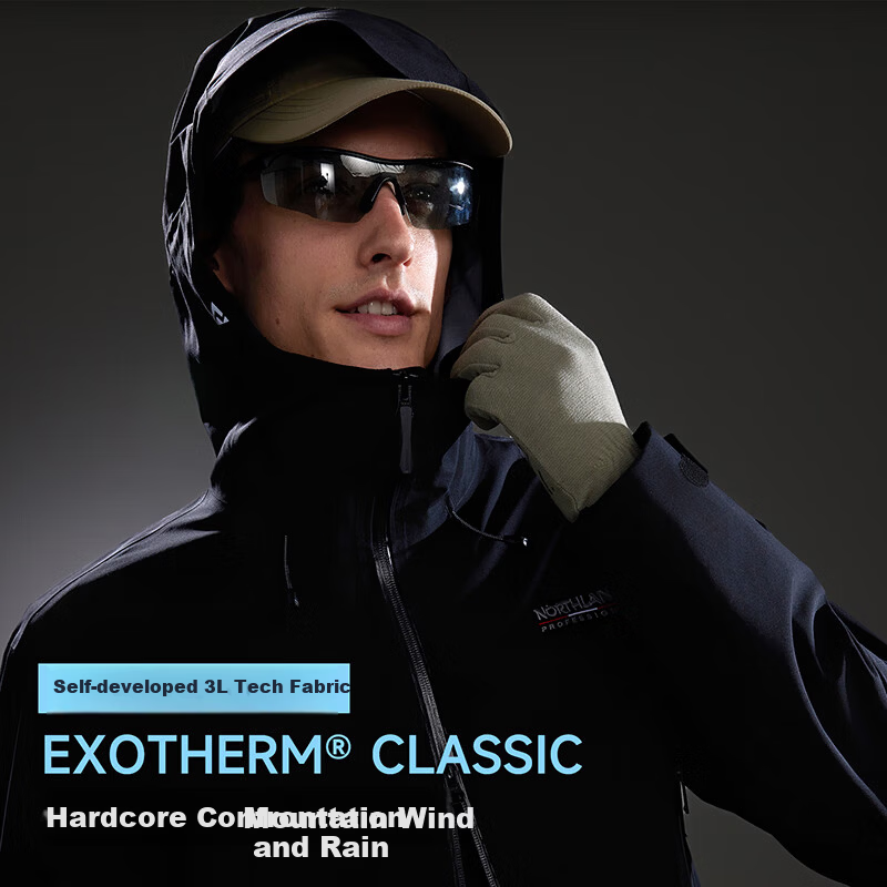 NORTHLAND 【Gale】3L Hard Shell Waterproof Windproof Hiking Mountaineering Jacket Unisex Outdoor Shell Jacket