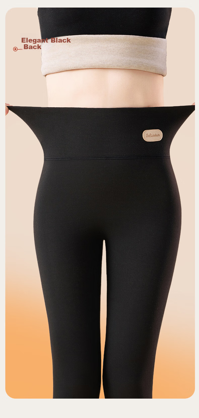 MiiOW Women's Thermal Pants Thickened Cashmere Silk Autumn Winter Wearable Heating Black 2025 New Model 15
