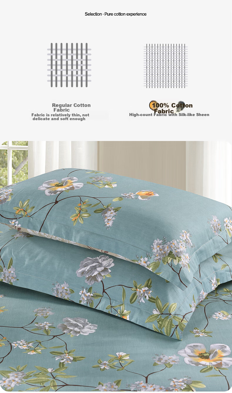 AVIVI Class A Pillowcase Pair Pure Cotton Home Use Single Cotton Pillowcase Pillow Core Cover Floating Cloud First Dream 48*74cm 3