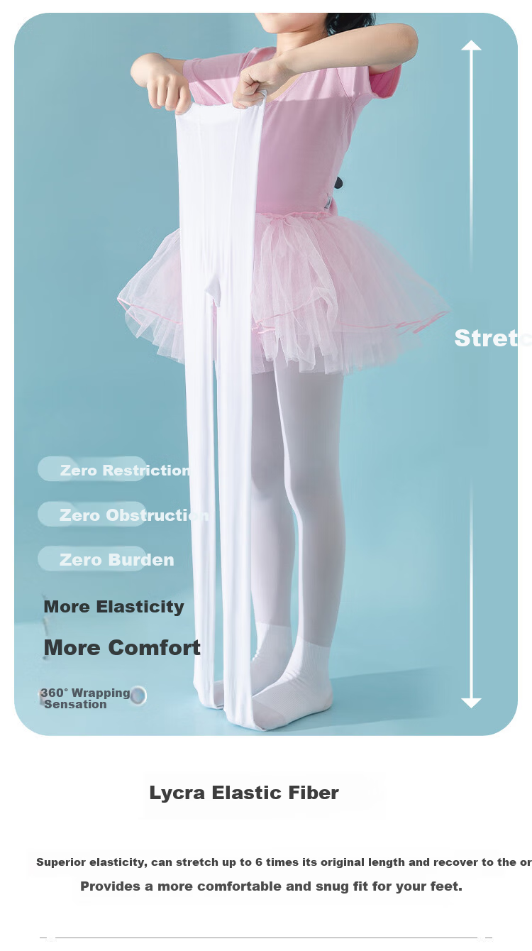 Cosmo Lady Children's Tights 2-Pack Girls' Thin Versatile Dance Leggings Student Ballet Socks Baby Socks 5