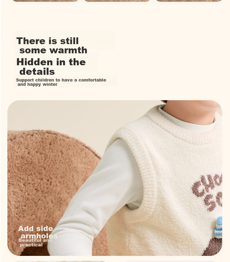 BALABALA 【Naipupu IP】balaOne Kids Vest Children's Winter Warm Vest Girls 2025 208425171001 5