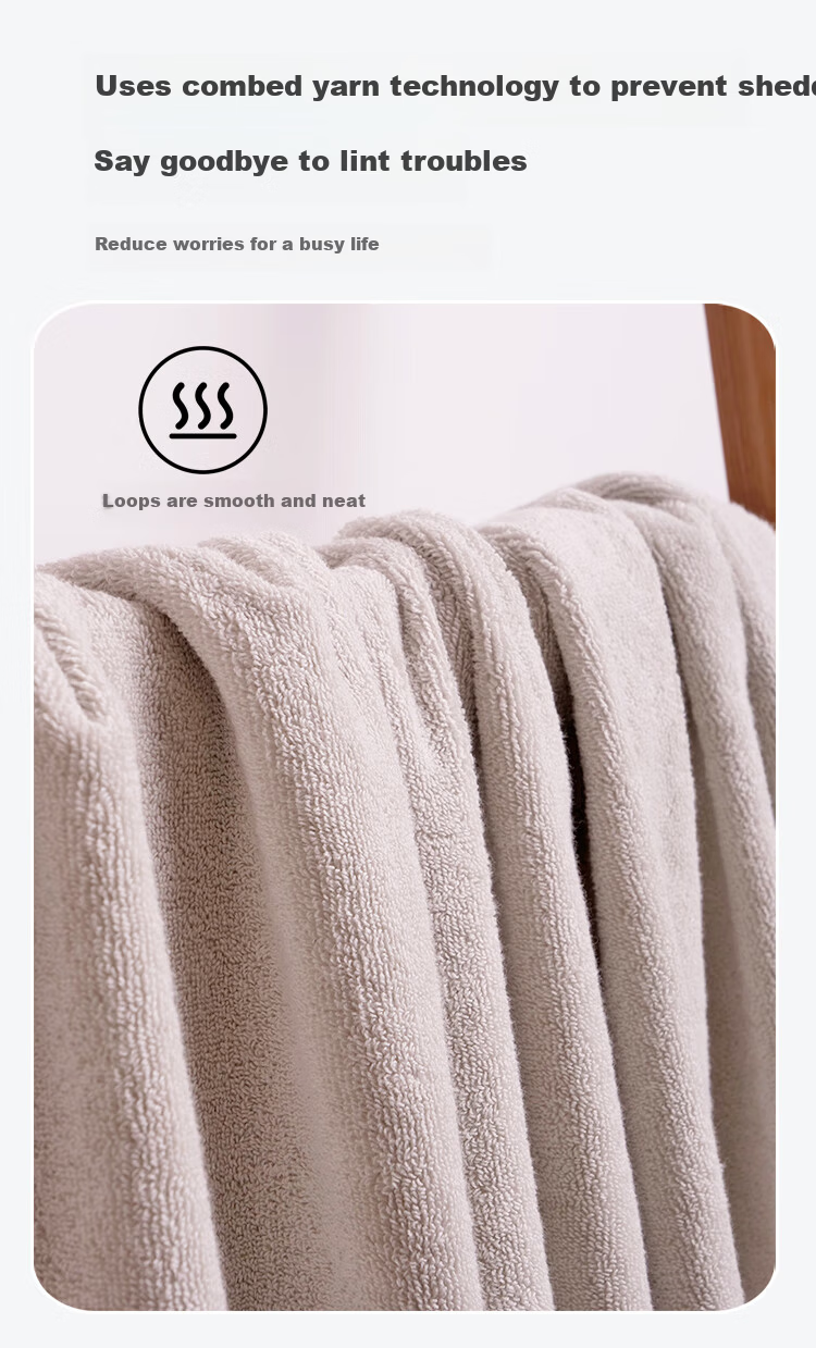 Yaguang Bath Towel, Class A Antibacterial, Combed Long-Staple Cotton, Skin-Friendly, Soft, Absorbent, Quick-Drying, Suitable for Pregnant Women And Infants, Simple Softness, Blue 6