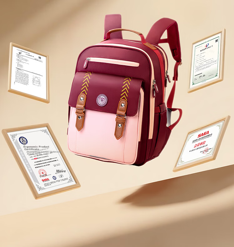 Disney Backpack for Primary School Students Grades 3-6, Spine-Protecting, Load-Reducing, Ultra-Lightweight, Large Capacity, Anti-Drop Children's Backpack for Boys And Girls, Strawberry Bear Desig 7