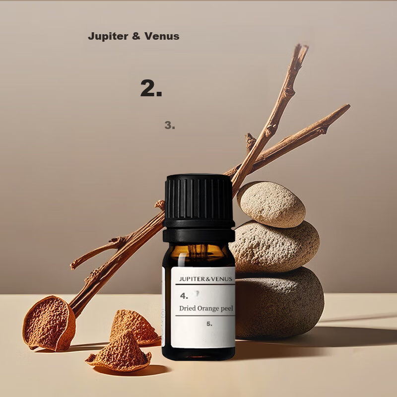 Jupiter & Venus Dried Tangerine Peel Essential Oil Aromatherapy Natural Plant Fragrance Long-lasting Home Indoor Diffuser