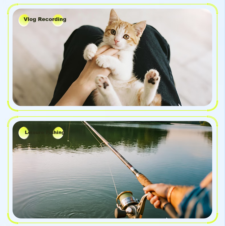 Suoying Neck Hanging Phone Holder First-Person View Shooting Device Compatible with DJI Action 6/5 Pro 4/Pocket 3, Yingshi Insta360 Ace Pro 2, GoPro, Universal for Phone and Camera 10
