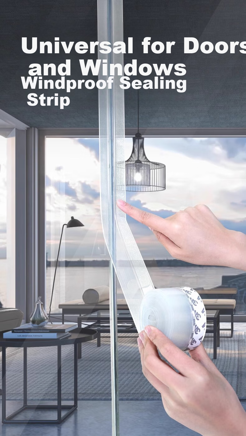 Xuanjia Mital Door and Window Gap Sealing Strip Glass Door Gap Windproof Soundproof Waterproof Adhesive Strip 3