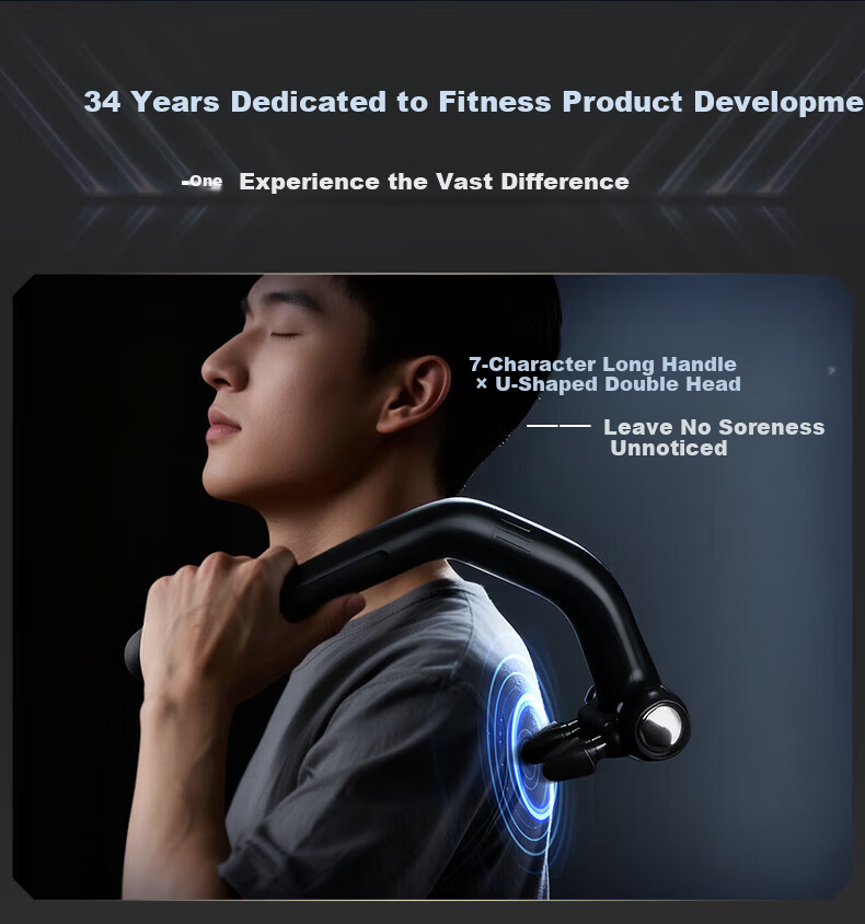 LI-NING Professional Fascia Gun Massager for Shoulders, Neck, Waist, and Back - Deep Muscle Massage Device, Ideal Gift for Parents, Valentine's Day, Qixi Festival, Birthday, Boyfriend, and Girlfriend 1