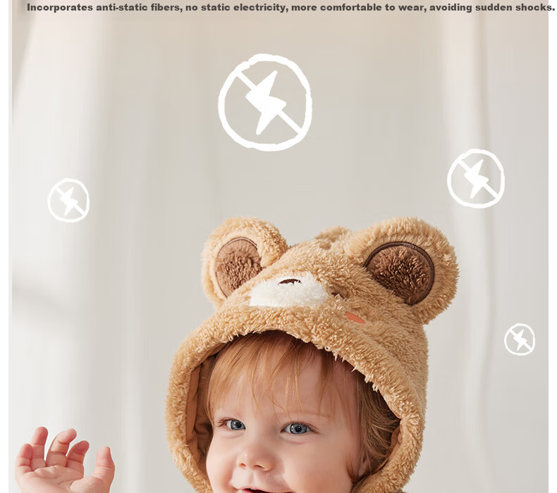 Beitais Baby Hat and Scarf Set, New Autumn Winter Thickened Windproof Neck Warmer for Boys and Girls 16