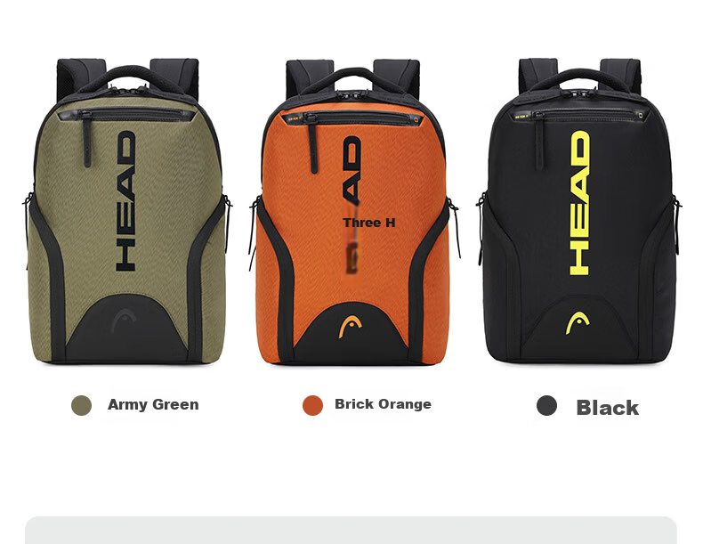 HEAD Large Capacity Backpack Travel Bag Unisex Student School Bag 15-inch Laptop Bag Aurora Business Travel Series 4