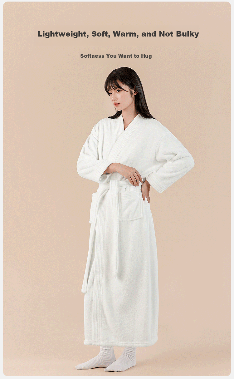 Sanli New Autumn Winter Home Bathrobe Women Milk Velvet Men Couple Pajama Set Extended Thickened Robe 185cm 13