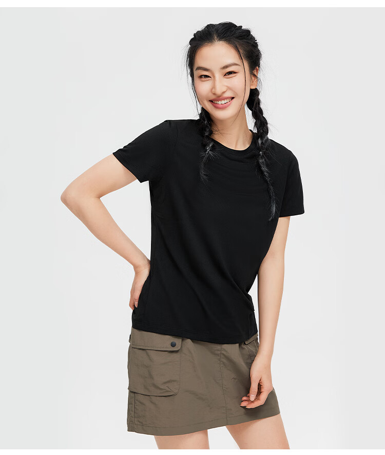 Toread Women's Summer Quick-Dry Breathable Crew Neck Pullover T-Shirt Stretch Slim Fit Fashion Lightweight Sports Short Sleeve 8