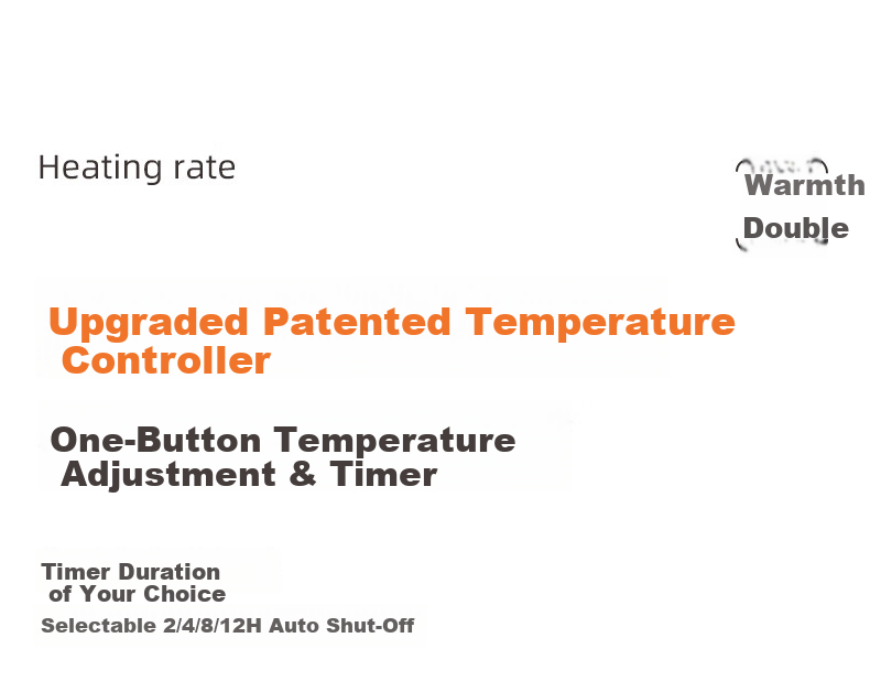 CHIGO High-Temperature Power-Off Graphene Double-Person Dual Temperature Control Waterproof 3C Certified Electric Heating Blanket 1.8m x 2m 19