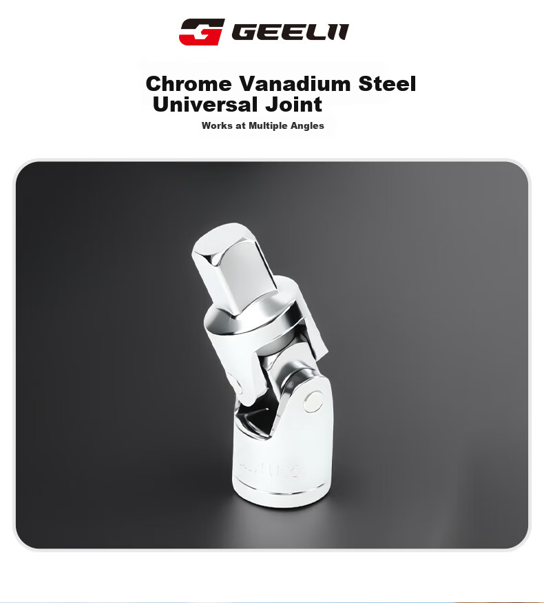 GeeLii 37-Piece Socket Wrench Set Chrome Vanadium Steel Auto Repair Toolbox Ratchet Car Mechanic Tool Kit 81028 12