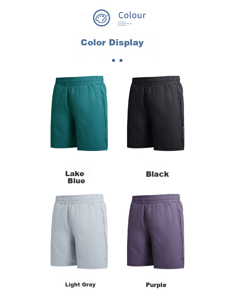 BURUITE Men's Sports Shorts Running Fitness Quick-Dry Casual Five-Point Summer Training Ice Silk Lightweight Woven Beach Basketball Pants 5