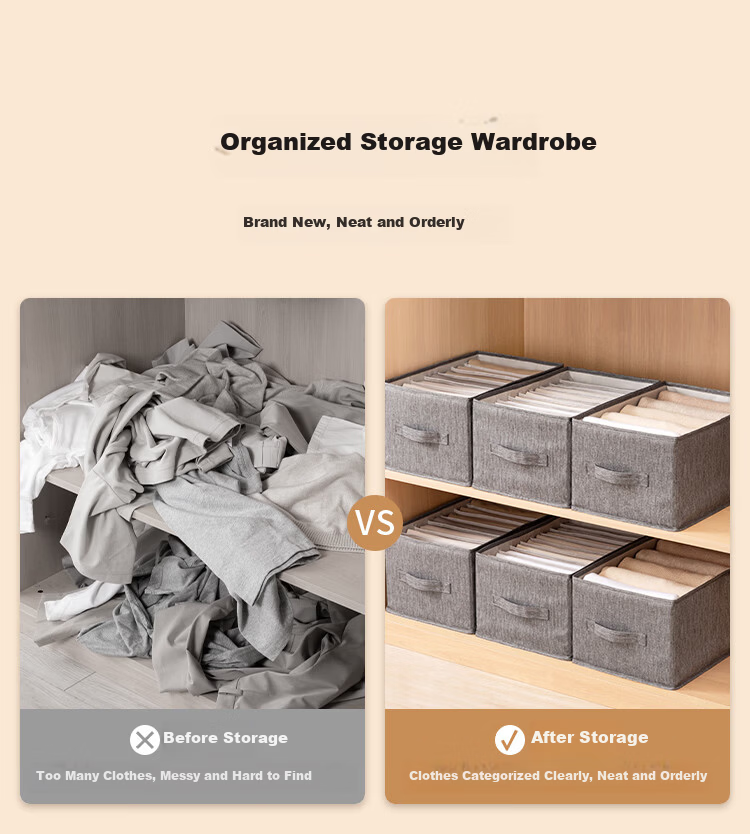 Left Corner Foldable Fabric Clothes Storage Box Large Capacity Storage Bin for Home Dormitory - Light Gray 1