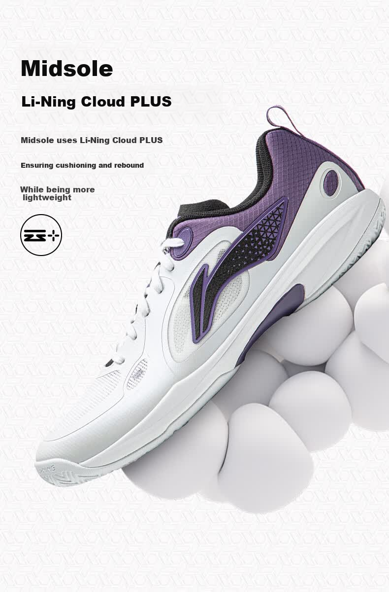LI-NING Professional Table Tennis Shoes Qilin LIGHT 2.0 Silk Training Competition Sports Shoes Standard White/Black Size 42 5