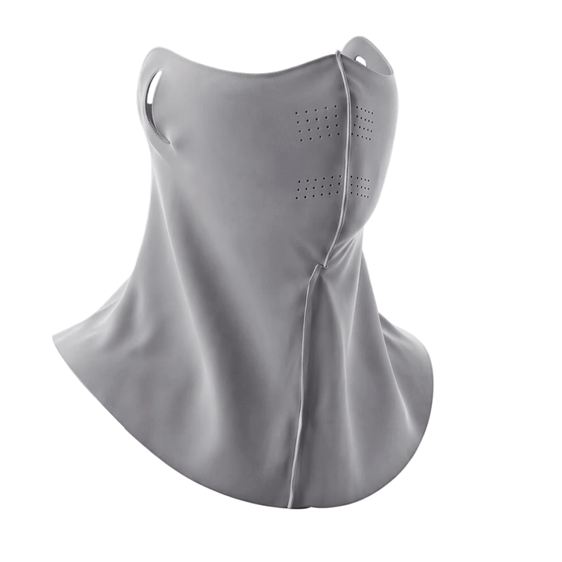 Meilicheng Women's Sunscreen Face Mask UV Protection High-Value Lightweight Cooling Face Cover KZ03 Gray