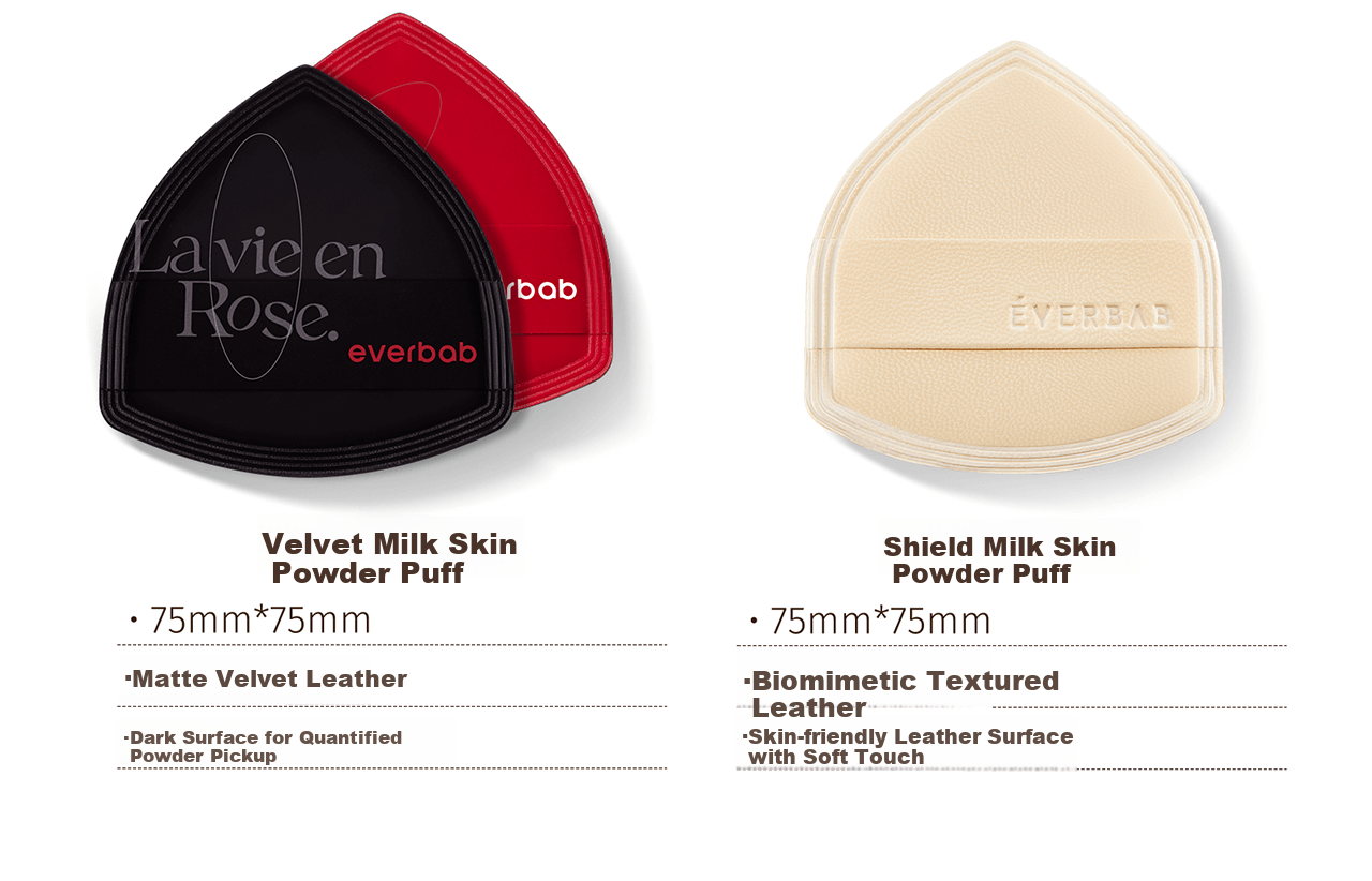 Everbab Aibella Raw Chocolate Croissant Cushion Puff XL Size 4 Pieces Makeup Sponge Dual Use Wet and Dry 11