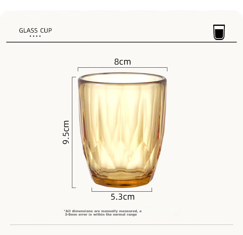 VISIONS Crystal Glass Tumbler Set of 4 High Borosilicate Heat-Resistant Cups for Water, Milk, Juice, Cold Drinks [Clearance Sale] 6