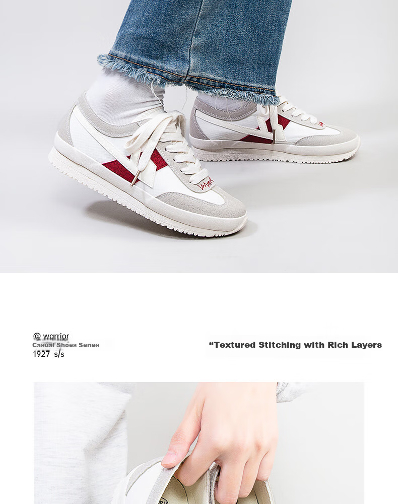 Warrior Official Canvas Shoes Women Summer 2026 Versatile Student Sports Shoes Thick Sole Height Increasing Sneakers Beige Gray Red Size 37 12