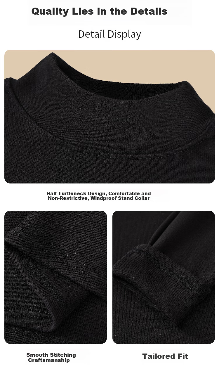 MiiOW Women's Half Turtleneck Base Shirt 2025 New Fleece Thickened Autumn Winter Black Long Sleeve Knit Top 7