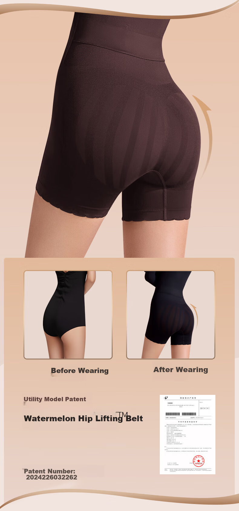 Curvilism [Victoria Song Style] Black Chocolate Long Sleeve Bodysuit Shapewear Tummy Control Hip Lift Nude Feel [Long Sleeve] M 11
