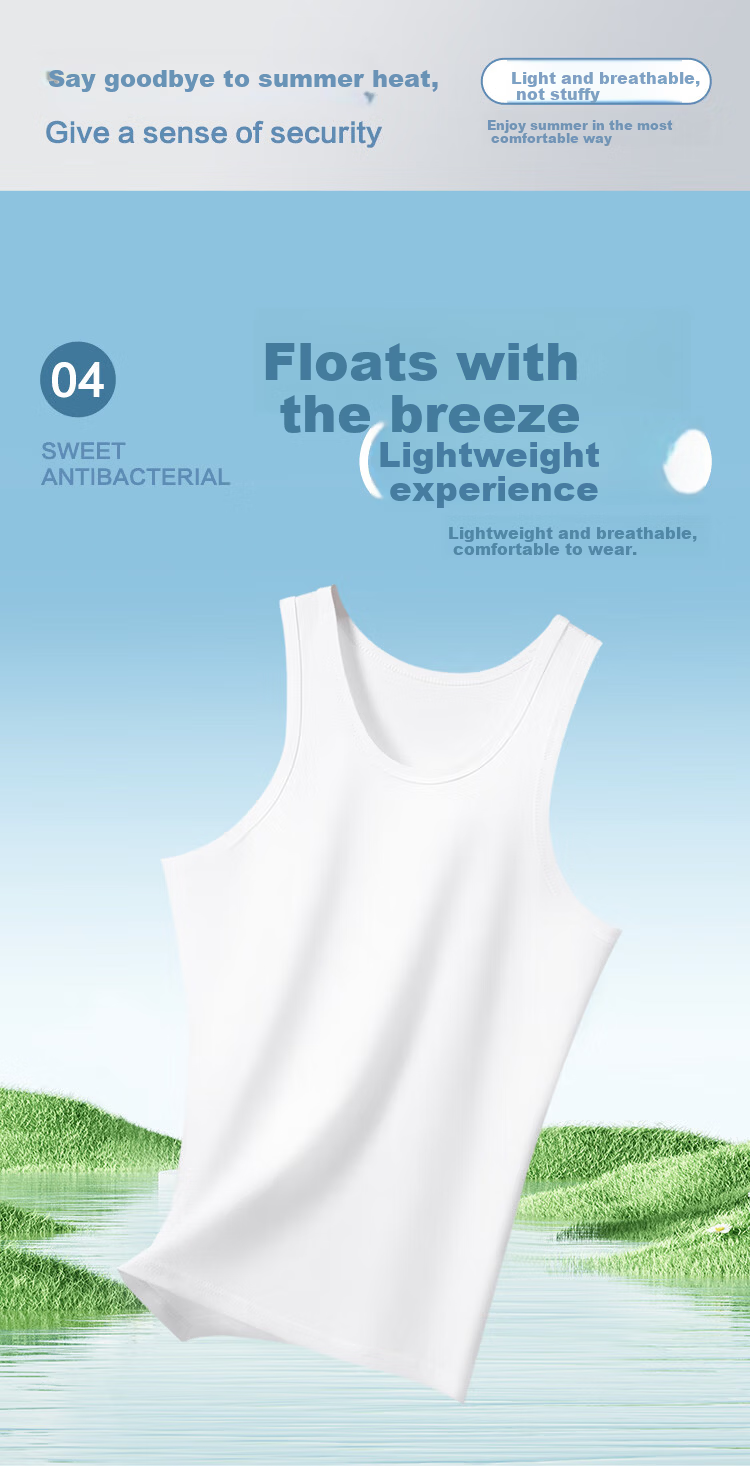 Hongdou Men's Cotton-Spandex Solid Color Round Neck Breathable Sports Base Layer Tank Top 2-Pack 8